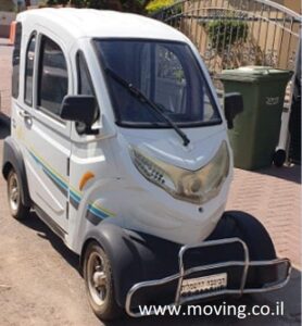 קלנועית בימבה חשמלית 2018 לבן צדודית חזית