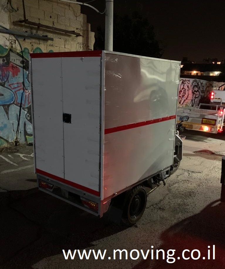 ריקשה 1200W כולל ארגז סגור ודלת אחורית כפולה עם ידית מתקדמת ונעילת מפתח