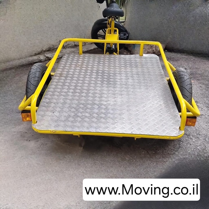 תלת אופן מובינג, חזק וקשוח, פלטה, פלטפורמה לגרירה והובלת רכבים ומטענים גדולים